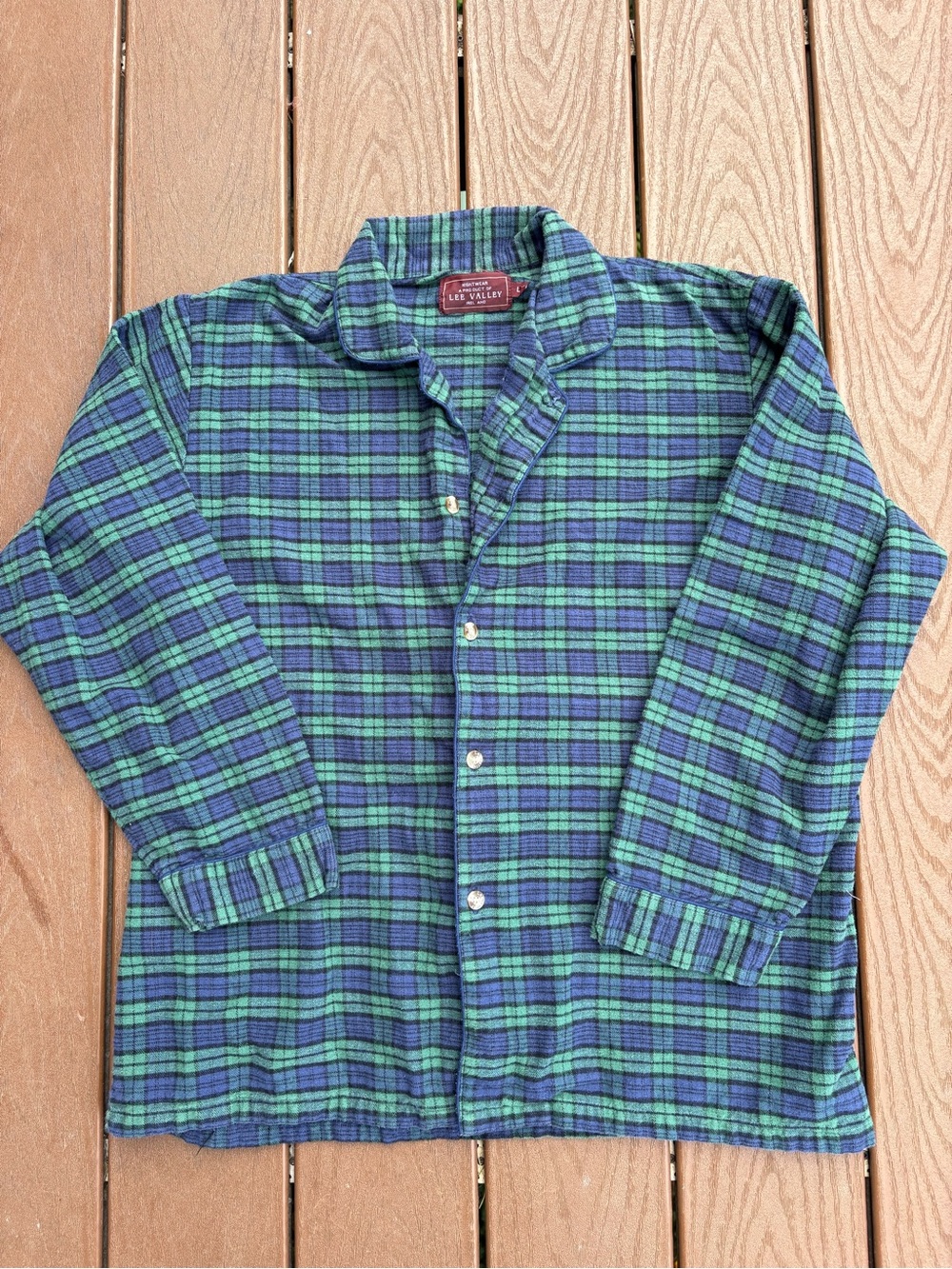 Lee Valley Ireland Men's Large Flannel Pyjama Set Top and Bottom Tartan Plaid
